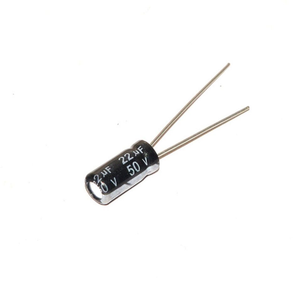 Конденсатор  электролитический  22 мкФ 50 В, 5*11 мм
